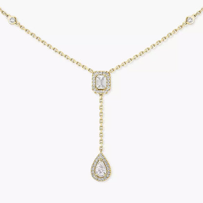 [Regal Jewels]Gold Diamond Tie Necklace