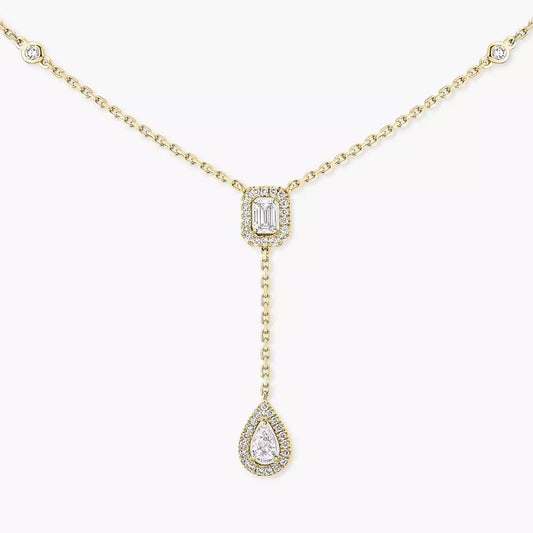 [Regal Jewels]Gold Diamond Tie Necklace