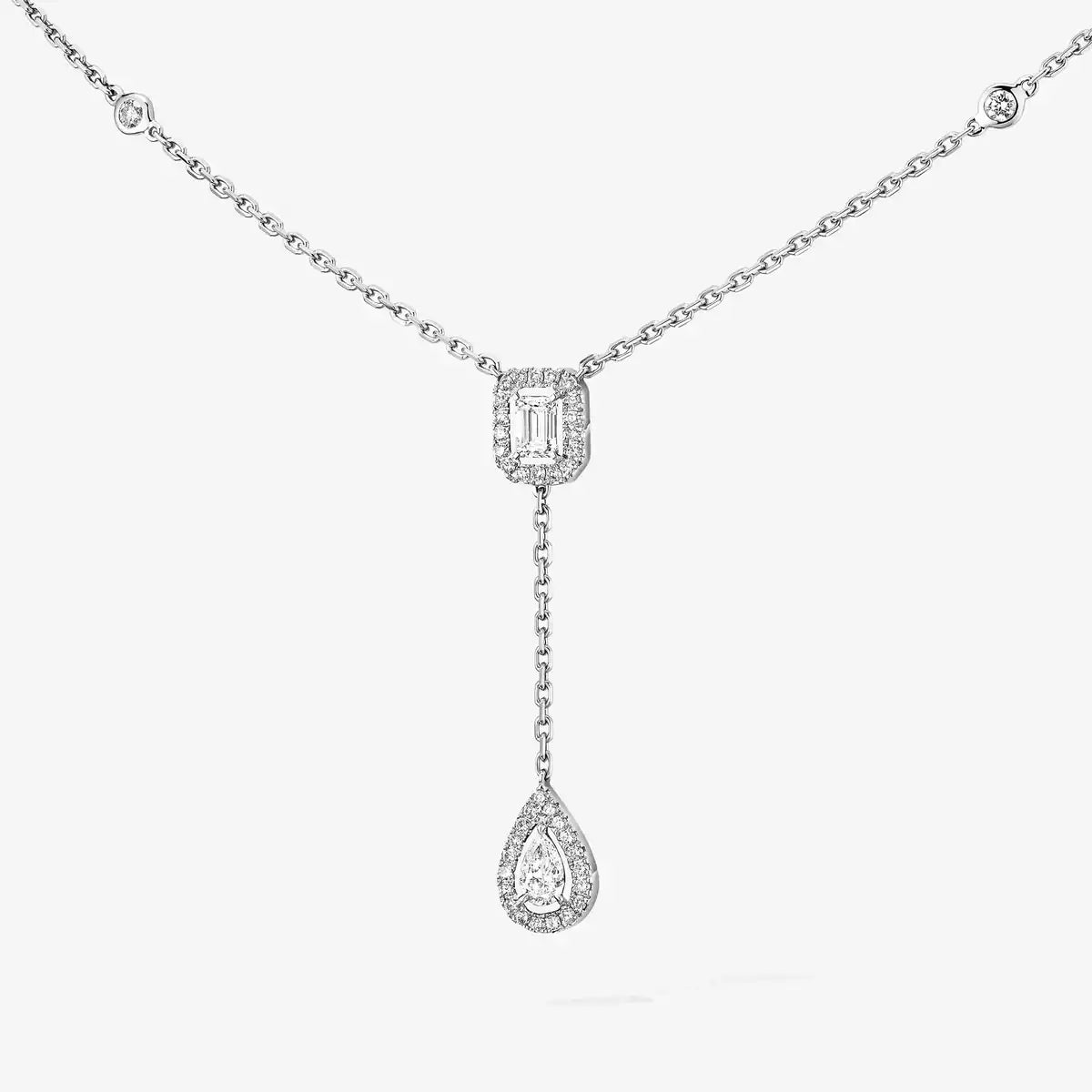[Regal Jewels]Gold Diamond Tie Necklace