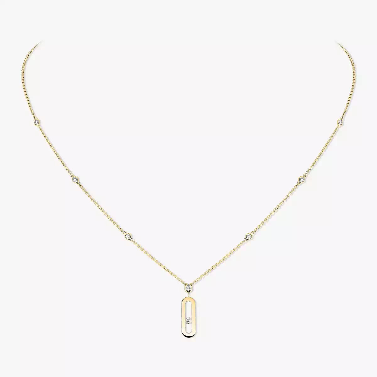 [Regal Jewels] Move Uno Gold Diamond Long Necklace