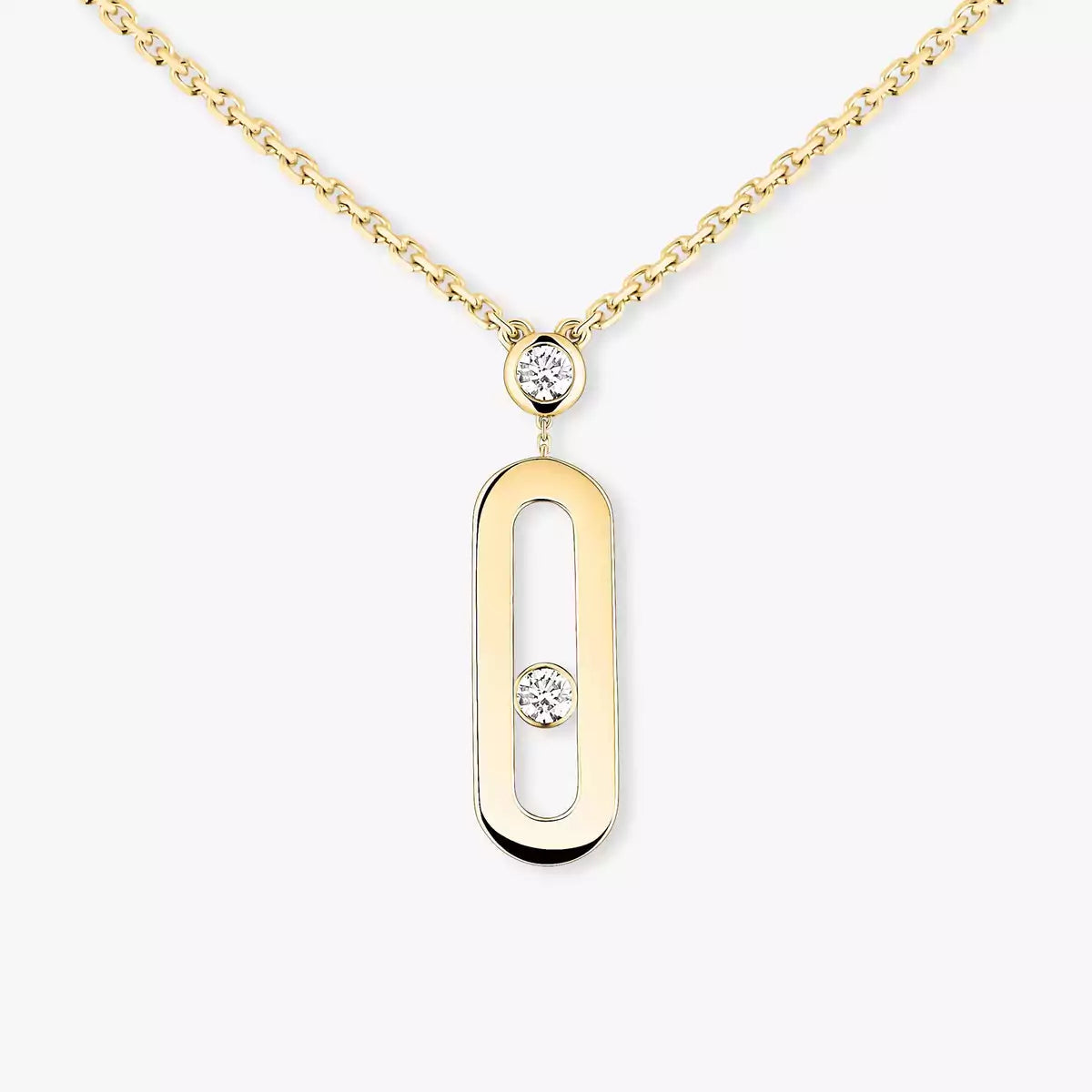 [Regal Jewels] Move Uno Gold Diamond Long Necklace