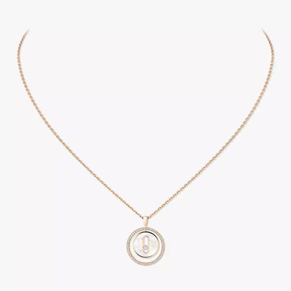 [Regal Jewels]Lucky Move Diamond Necklace in Rose Gold and White Mother-of-Pearl