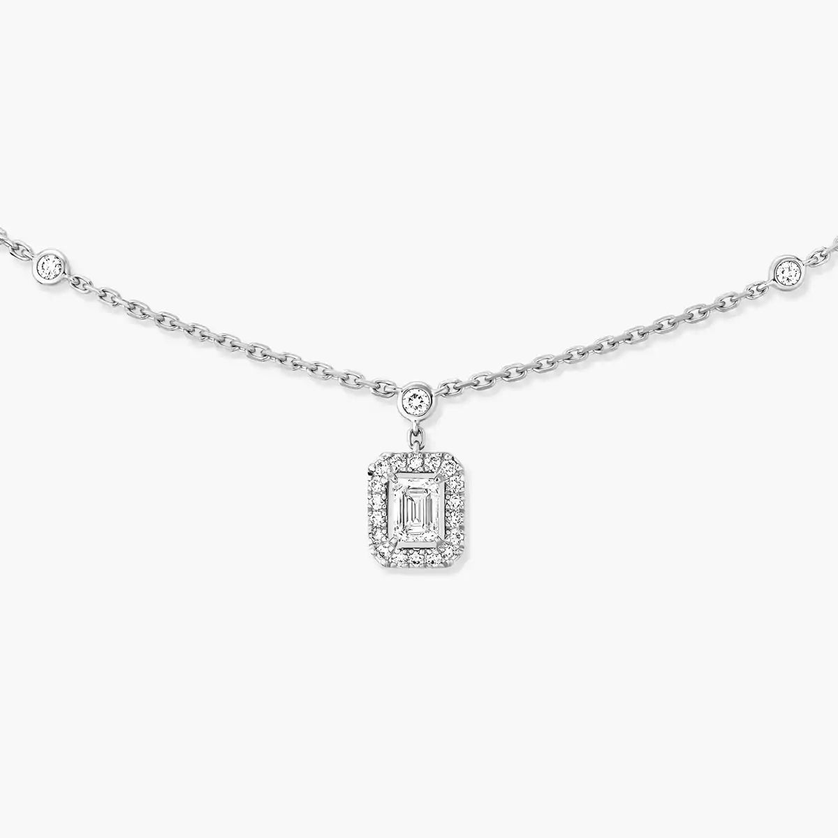 [Regal Jewels]My Twin Diamond Necklace in Silver