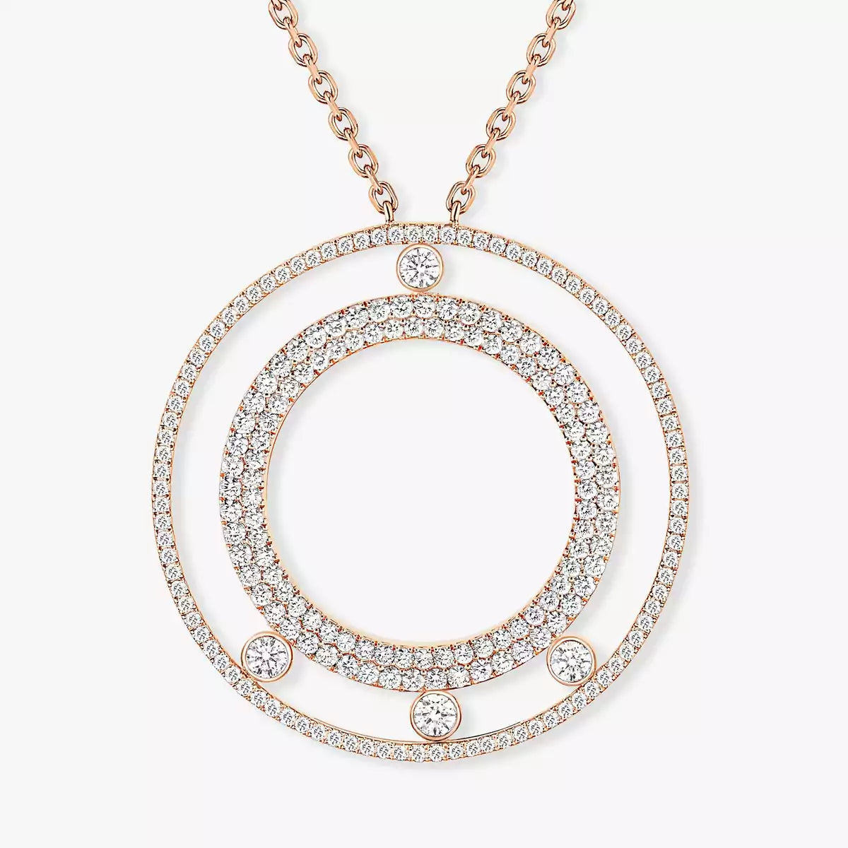 [Regal Jewels]Move Romane Long Pave_-Set Diamond Necklace