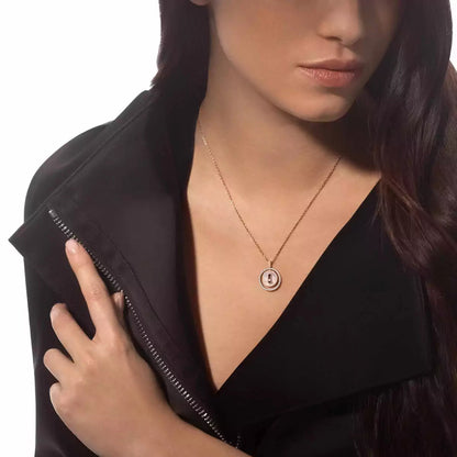 [Regal Jewels]Lucky Move Diamond Necklace in Rose Gold and White Mother-of-Pearl