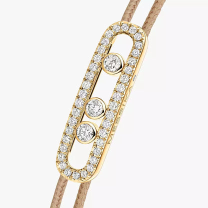 [Regal Jewels]Messika Care(s) pink cord pavé bracelet