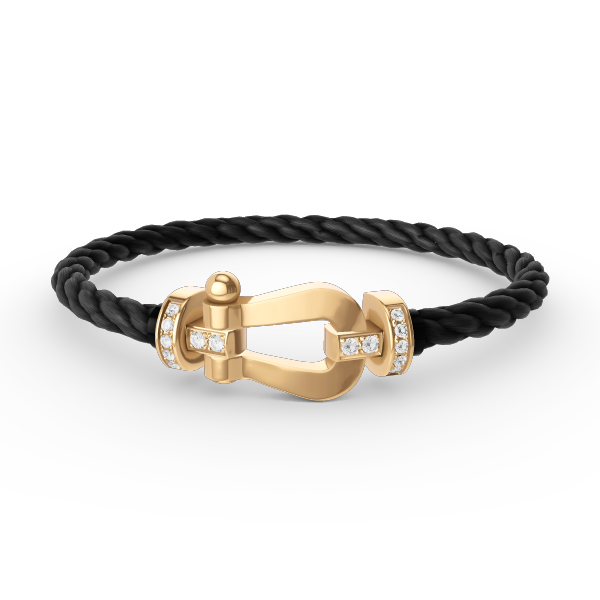 [Regal Jewels]FORCE LARGE HORSESHOE HALF DIAMOND BRACELET GOLD
