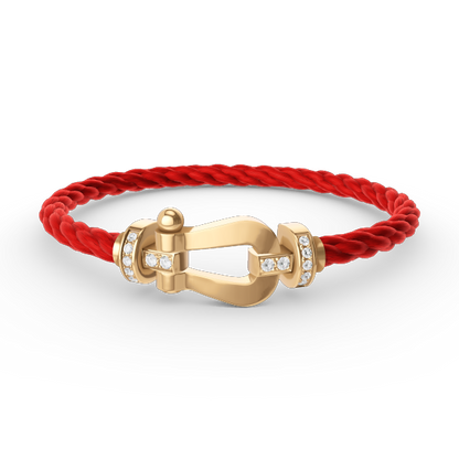 [Regal Jewels]FORCE LARGE HORSESHOE HALF DIAMOND BRACELET GOLD