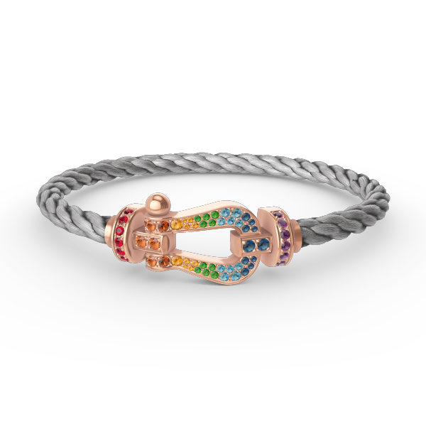 [Regal Jewels]FORCE LARGE HORSESHOE  COLORED DIAMOND BRACELET ROSE GOLD