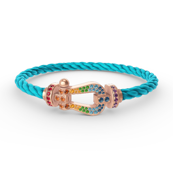[Regal Jewels]FORCE LARGE HORSESHOE  COLORED DIAMOND BRACELET ROSE GOLD