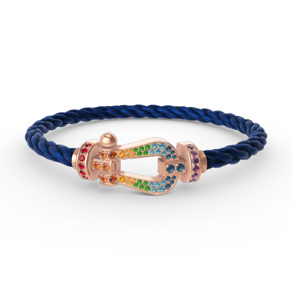 [Regal Jewels]FORCE LARGE HORSESHOE  COLORED DIAMOND BRACELET ROSE GOLD