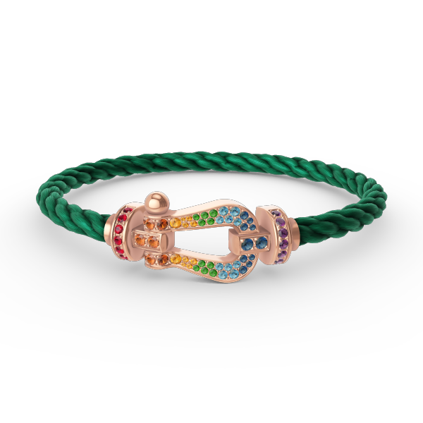 [Regal Jewels]FORCE LARGE HORSESHOE  COLORED DIAMOND BRACELET ROSE GOLD