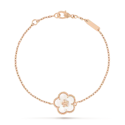 [Regal Jewels]LUCKY WHITE MOP PLUM BLOSSOM  BRACELET