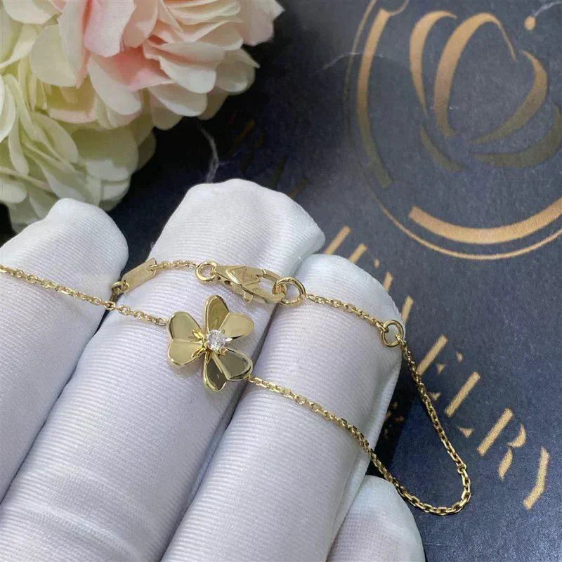 [Regal Jewels]FRIVOLE GOLD FLOWER PINK MALACHITE BRACELET