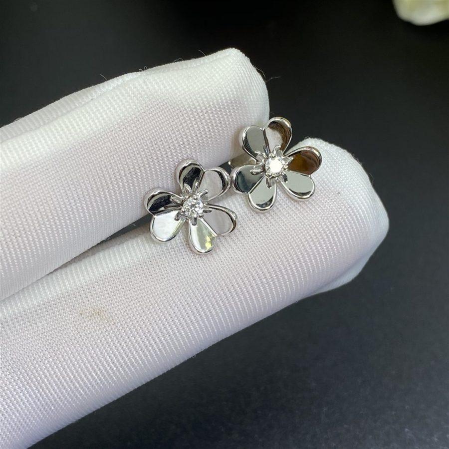 [Regal Jewels]FRIVOLE MINI SILVER FLOWER EARRINGS