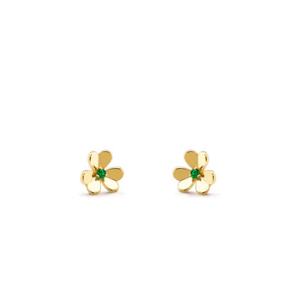 [Regal Jewels]FRIVOLE  FLOWER MALACHITE EARRINGS