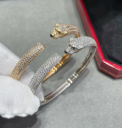 [Regal Jewels]PANTHERE FULL DIAMOND OPEN BRACELET