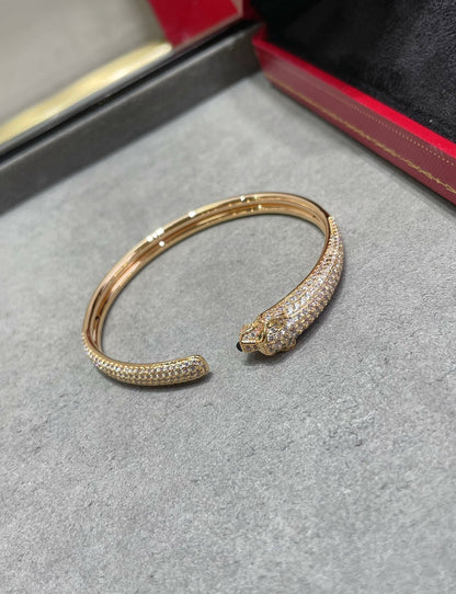 [Regal Jewels]PANTHERE FULL DIAMOND OPEN BRACELET