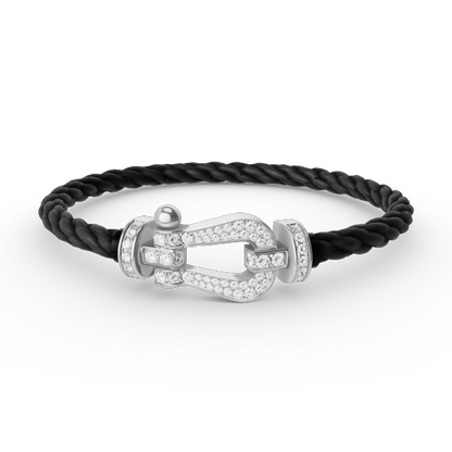 [Regal Jewels]FORCE LARGE HORSESHOE FULL DIAMOND BRACELET SILVER